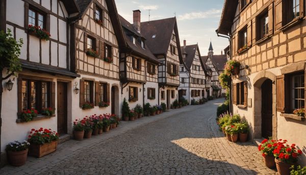 S'émerveiller dans les rues de Hunspach